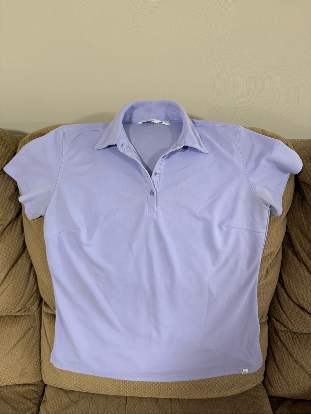 Lady Hagen Lavender Short Sleeve Polo Top